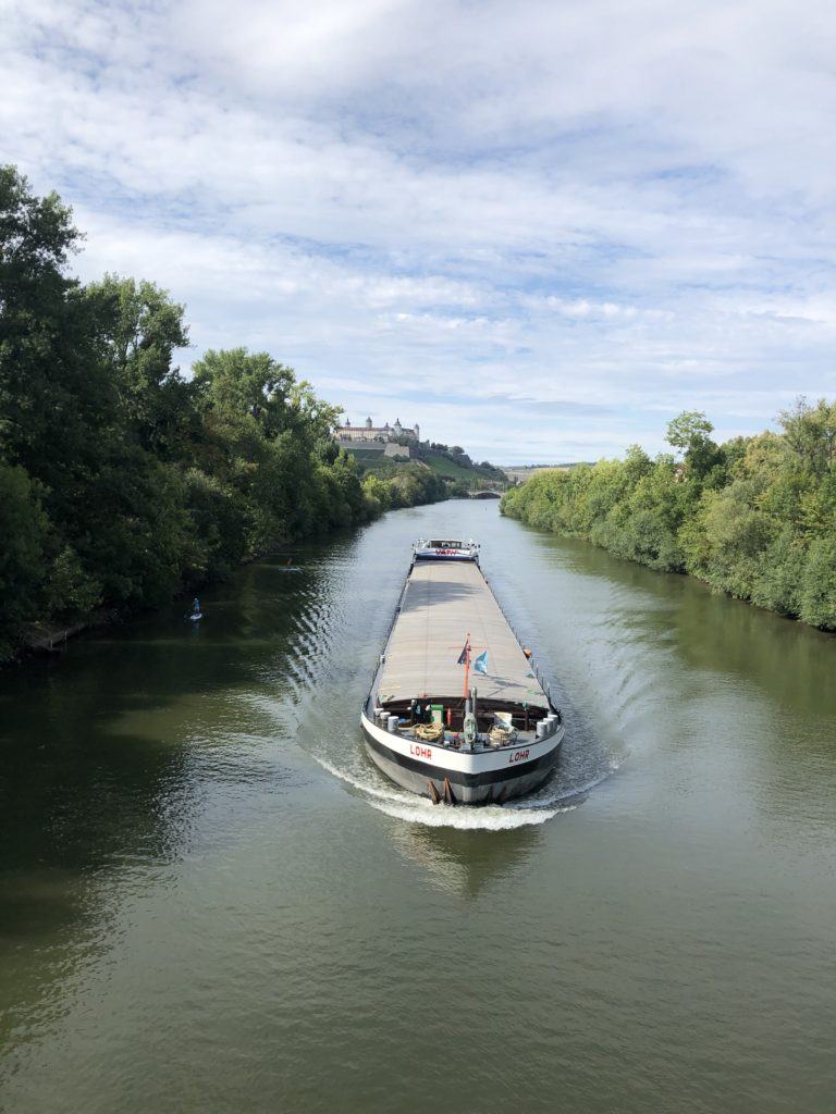 Blick vom Kneipp-Steg auf den Main