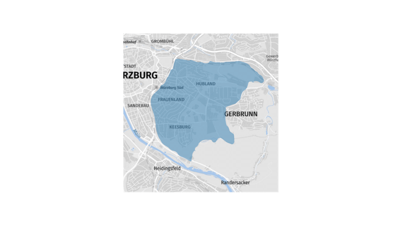 Frauenland Stadtteil Würzburg